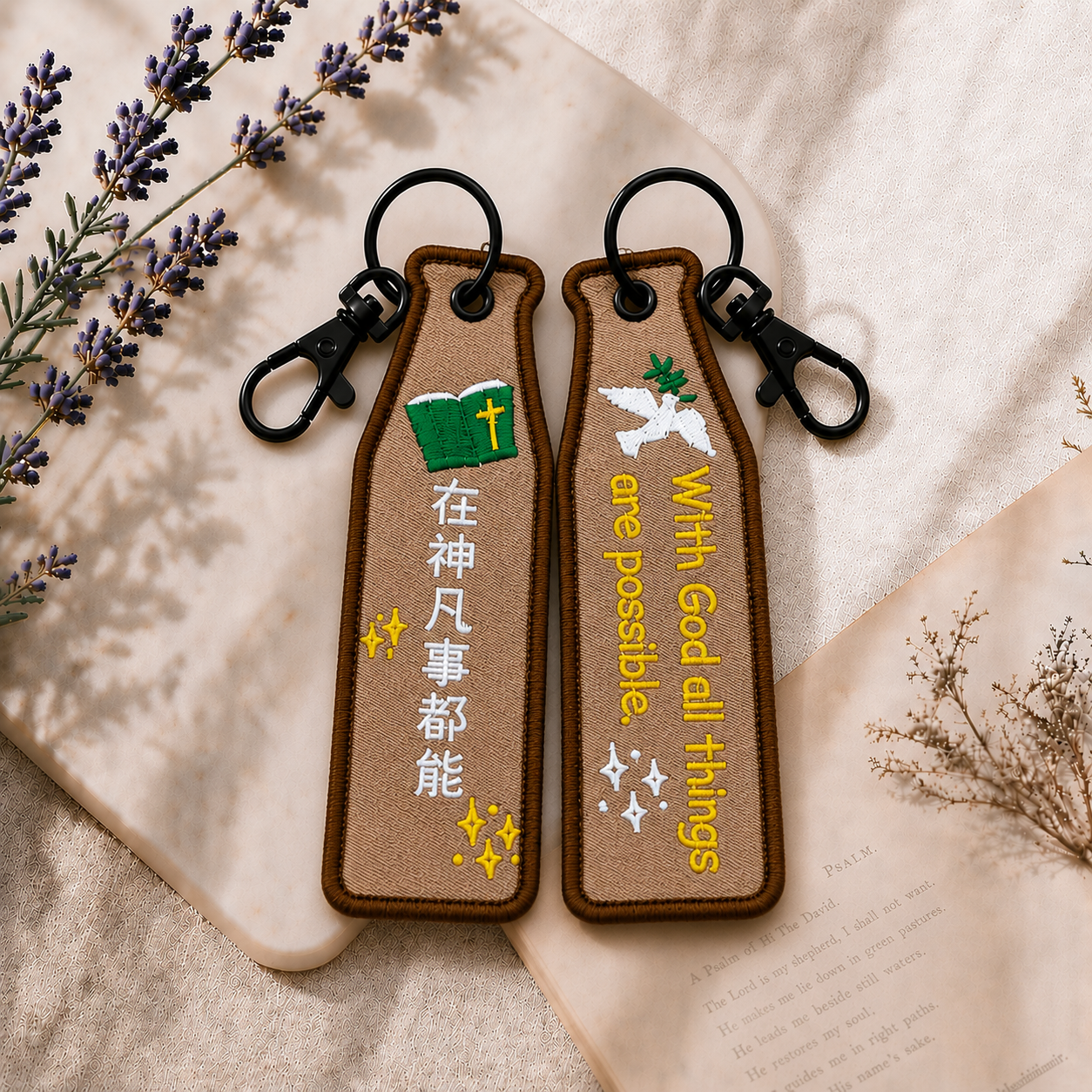 神都能(咖) 瓶安同行刺繡吊飾